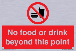 No food or drink beyond this point